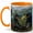 Orange, variant on Rainy Tree Planting Coffee Mug, Forest Restoration Volunteer Design, 11 oz Ceramic Cup
