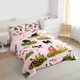 thumbnail image 3 of Homewish Kawaii Farm Animal Queen Comforter Set for Girl, Cartoon Rustic Farmhouse Bedding Sets, Cow Sheep Reversible Bedding Comforter Set, Breathable Home Decor, 3 Pieces, 3 of 8