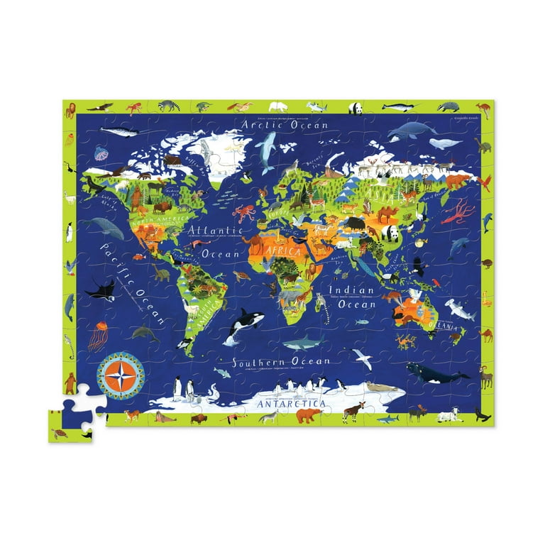 Discover the World Puzzle 100-Piece Jigsaw Earth Continent