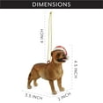 thumbnail image 4 of Darware Pitbull Dog Christmas Ornament (Set of 6); Dog Figurine Hanging Christmas Tree Decorations Wearing Santa Hats, 4 of 7