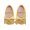 Yellow, variant on Baby Girls Mary Jane Flats with Bowknot Soft Sole Cotton Princess Wedding Dress Shoes with Heart Print Prewalkers Crib Shoes for 0-12M