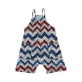 thumbnail image 3 of FAHXNVB Girls Summer Romper Sleeveless V Neck Graphic Print Jumpsuit Short Outfits with Pocket One Piece Casual Clothes 5-14 Years, 3 of 4