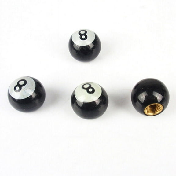 4x Eight Ball Shape Car/Truck/Motorcycle Tire Valve Stem Caps Covers Universal