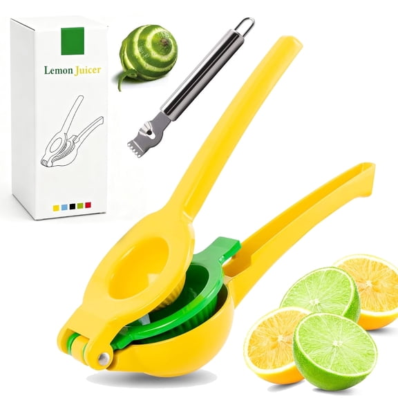 jQMUHLC Lemon Squeezer 2 in 1, Manual Juicer Sturdy Max Extraction Lime Squeezer Gets,Lemon Juicer Easy to Clean and Use