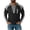 #02 Black, variant on Men's Colorblock Hoodie, Henley Collar Pullover, Casual Long Sleeve Sweatshirt, Button Drawstring for Vacation Work Leisure, Light Blue XL
