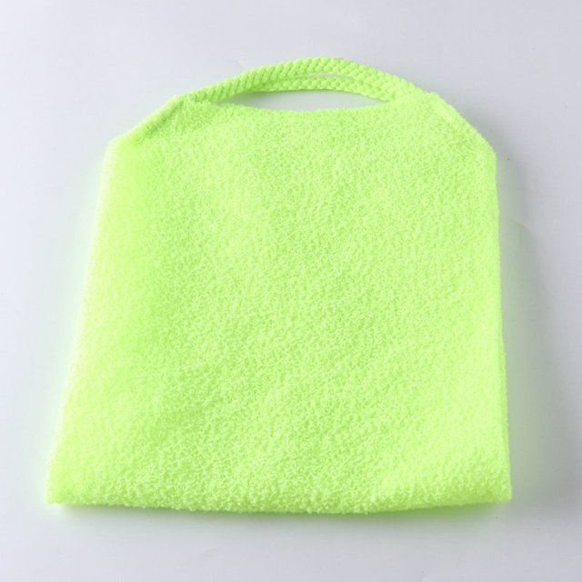 Toalla exfoliante trasera con mango largo para limpieza profunda - Esfoliante corporal de nylon engrosado para exfoliación en duchas y baños