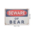 thumbnail image 2 of UPOUART De Advertencia Retro De Oso En Hierro Para Y Espacios Comerciales, 2 of 6