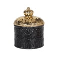 thumbnail image 2 of Organisateur de Bijoux Rond avec Couvercle Réservoir de Rangement pour Bibelots Support de Présentation de Bijoux Noir, 2 of 9