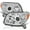 Chrome Housing Clear Lens, variant on Spec-D Tuning Black Projector Headlights Compatible with 2006-2009 Toyota 4Runner SR5 Limited, Left + Right Pair Headlamps Assembly