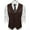 Coffee, variant on British Men's Slim PU Leather Vest Turn Down Collar Single Breasted Waistcoat