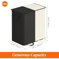 thumbnail image 5 of Lifewit Double Laundry Hamper with Lid and Removable Laundry Bags, Large Collapsible 2 Dividers Dirty Clothes Basket with Handles for Bedroom, Laundry Room, Closet, Bathroom, College, White&Black, 5 of 6