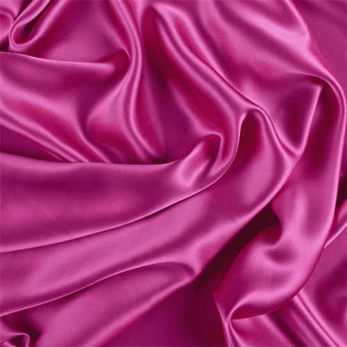 Fuschia Silk Charmeuse, Fabric By the Yard