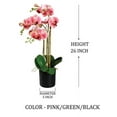 thumbnail image 3 of Serene Spaces Living Faux Pink Phalaenopsis Orchids in Pot, 5" Dia & 26" Tall, 3 of 3