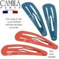 thumbnail image 3 of Camila Paris CP1330D French Hair Barrettes Clips, Snap Hair Slides Clic Clac for Women, Styling Girls Side Slide-in Metal Snap Pin Hair Accessories for Women. Strong Hold, No Slip Grip, Made in France, 3 of 24