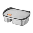 thumbnail image 3 of AZXY Stainless Steel Bento Box, Divided Airtight Food Storage Container, Leakproof Fresh-Keeping Lunch Box, Portable Multi-Compartment Bentgo Box for Office and Daily Dining, 8.66x6.30x2.95 In, 3 of 7
