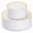 Gold-120PCS, variant on Black 200PCS Plastic Disposable Party Plates, 100 Dinner 10.25 Inch & 100 Dessert 7.5 Inch