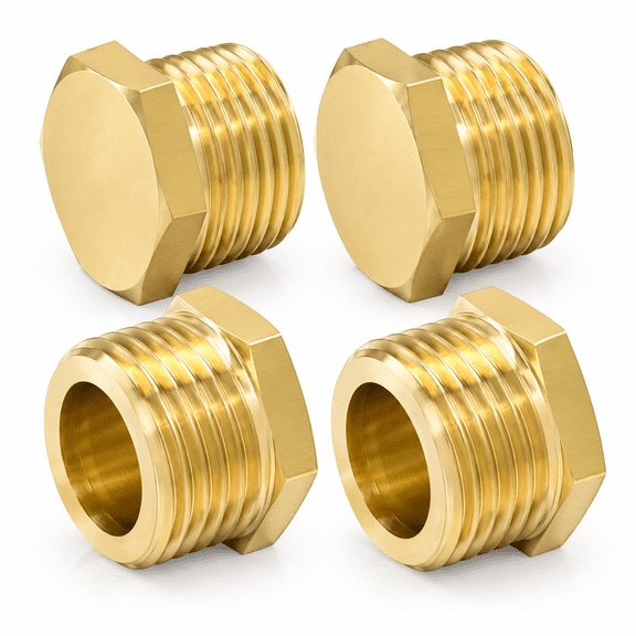 ARVELIA 4Pcs 3/4" Ght Male Garden Hose End Cap Plug Garden Irrigation Pipe Fittings Water Tubing Stopper