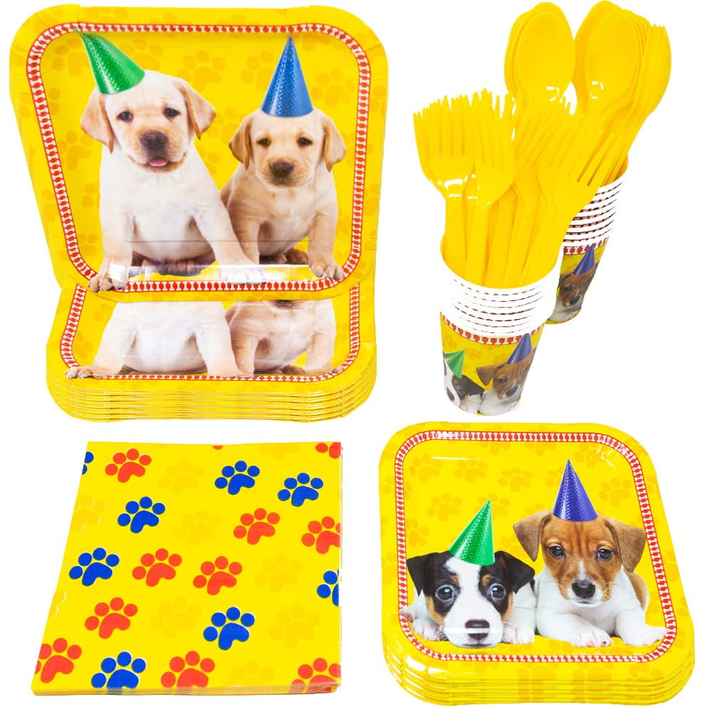 Puppy Supplies Packs (113 Pieces For 16 Guests), Puppy Party Supplies