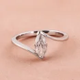 thumbnail image 2 of Kalapi Jewel 14K White Gold Plated 1.3 Ct Moissanite Ring - Marquise Cut Engagement Ring for Women's - Beautiful Jewelry Gift for Proposal - Chic and Elegant Design Ring for Daily Wear, 2 of 4