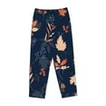 thumbnail image 4 of Balery Autumn Leaves With Blue print Women's Pajama Pants,Ultra Lightweight Pjs,Lounge Pant-X-Large, 4 of 9