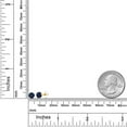 thumbnail image 6 of Gem Stone King 1.20 Ct Round 5mm Blue Sapphire 14K Yellow Gold Stud Earrings for Women Men, 6 of 6