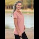 thumbnail image 5 of Camiseta Informal con Cuello en V para Mujer, Color Rosa, Talla M, 5 of 9