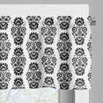 thumbnail image 3 of Ambesonne Polish Folk Art Valance Pack of 2, European Floral, 54"X12", Charcoal Grey White, 3 of 5