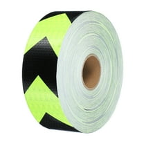 Uxcell Reflective Tape, Waterproof Self Adhesive High Visibility Caution Safety Tape for Trucks Trailers Cars Green/Black