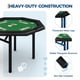 thumbnail image 4 of Yeshouse mesa de póker plegable para 8 jugadores, portátil y octogonal, con rieles acolchados y portavasos de acero inoxidable, ideal para blackjack, Texas Hold'em, juegos familiares y clubes, 4 of 8