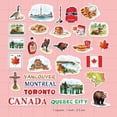 thumbnail image 2 of Navy Peony Breathtaking Canada Travel Stickers (29pcs) - Watercolor, Waterproof Decals for Scrapbooks, Canada Day, 2 of 9
