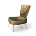thumbnail image 3 of Designart "Abstract Fluidity Brown Black Composition" Brown Abstract Fluidity Upholstered Accent Chair - Modern Arm Chair For Bedroom, 3 of 7