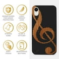 thumbnail image 4 of Wood phone case for iPhone XR compatible protective cell phone cover shockproof slim fit laser engraved Music Is The Answer design Black wood case for Men & Women by CaseYard, 4 of 7