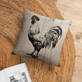 thumbnail image 6 of Outdoor Throw Pillow Covers Farmhouse Rooster Rustic Country Black And White Cushion Covers 16"x16" Retro Rooster Farmhouse Animal Linen Cushion Case Outdoor Home Decoration Decor for Sofa Couch, 6 of 7