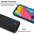 thumbnail image 6 of Takfox Samsung Galaxy A14 5G Case with Belt Clip Holster [Built in Screen Protecotr] Military Grade Heavy Duty Protection 3 in 1 Shockproof Armor Rugged Durable for Galaxy A14 5G Phone - Black+Blue, 6 of 6