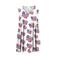 thumbnail image 4 of Qiopertar Robe d'Été Imprimée Décontractée Sans Manches Col en V pour Femmes en Solde Livraison Gratuite à Moins de 5$ jusqu'à 90% de Réduction, 4 of 7