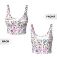 thumbnail image 6 of Goofa Summer with Flamingo Printed Sports Bras for Women, High Impact Running Bra Workout Crop Tank Tops Longline Sports Bra Push up-Small, 6 of 9