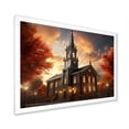 thumbnail image 2 of Designart "Country Charm of Religious Church" Spiritual Framed Wall Art Decor - Cabin Red Church Living Room Framed Canvas Art, 2 of 6