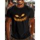 thumbnail image 1 of Pumpkin Face Halloween Horror Print, Men's Crew Neck Short Sleeve T-shirt Top, Lightweight & Trendy for Summer Outdoor Wear, 1 of 5