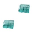 thumbnail image 2 of Tholdsy Organizador de escritorio Multi Grid Hallow Reemplazo reutilizable lavable de gran capacidad Color sólido Office Dorm Pen Holder lago verde 2piezas, 2 of 6