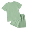 thumbnail image 4 of Grblisyd Girls Outfits Size 10-12 Kids Heart Print Short Sleeve T-Shirts Elastic Waist Shorts Casual Summer 2 Piece Clothing Sets, 4 of 5