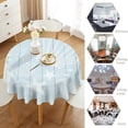 thumbnail image 4 of Odenmar Daisy Floral Round Tablecloth 60 Inch, Farmhouse Waterproof Table Cover, Rustic Flower Design for Dining Table, Kitchen, Party Indoor Outdoor, 4 of 6