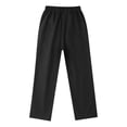 thumbnail image 4 of TiaoBug Big Kids Boys Wide Leg Baggy Pants Loose Fit High Waist Trousers with Pockets Casual Wear Black 9-10, 4 of 7