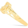 thumbnail image 3 of Floreo 10k Yellow Gold 7mm Two Interlocked Filligree Hearts CZ Openwork Ring, Sizes 4 - 10, 3 of 5
