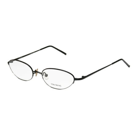 New Vera Wang V06 Womens/Ladies Cat Eye Half-Rim Black Optical Cat Eye Made In Japan Frame Demo Lenses 48-18-130 Eyeglasses/Glasses