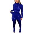 thumbnail image 4 of Aro Lora Conjunto sexy de 2 piezas para mujer con huecos y blusa de manga larga, 4 of 5
