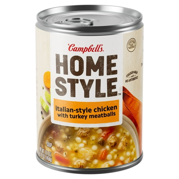 Campbell’s Homestyle Italian-Style Chicken Soup with Turkey Meatballs, 16.1 oz Can