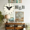 thumbnail image 4 of Black Bird Vintage Wall Clock Home Decor 10-Inch Silent Wooden Wall Clock, Battery Operated (AA Batteries Not Included), Artistic Home Decor, 4 of 7