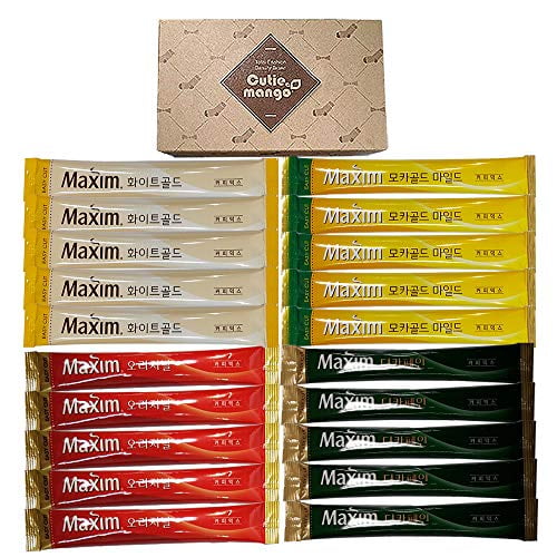 Korean Instant Coffee Mix Variety 20 Sticks with Gift Box / Maxim