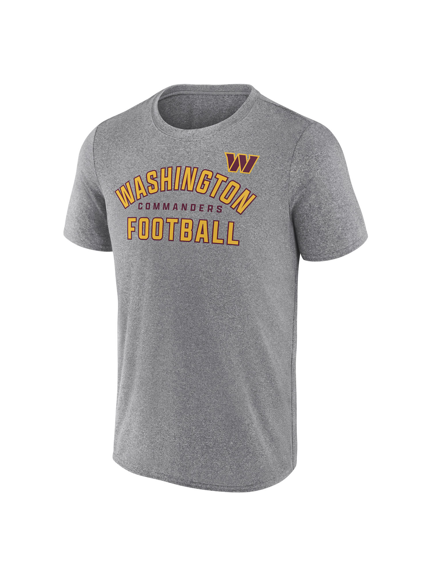 NFL Men's Washington Commanders Synthetic Gray Short Sleeve Arch Logo T-Shirt – All 32 Teams Available