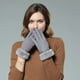 thumbnail image 3 of Guantes de invierno para mujer, cálidos, elásticos, con forro polar, guantes gruesos, pantalla táctil, SMS, clima frío, guantes de invierno para mujer (gris -2), 3 of 5